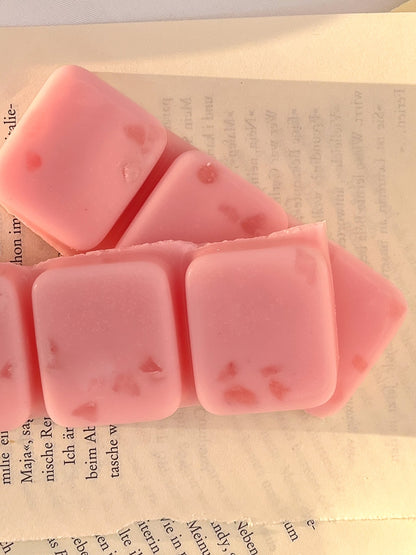 waxmelts, raumduft happy birthday buttercream strawberry sugar rose quarz
