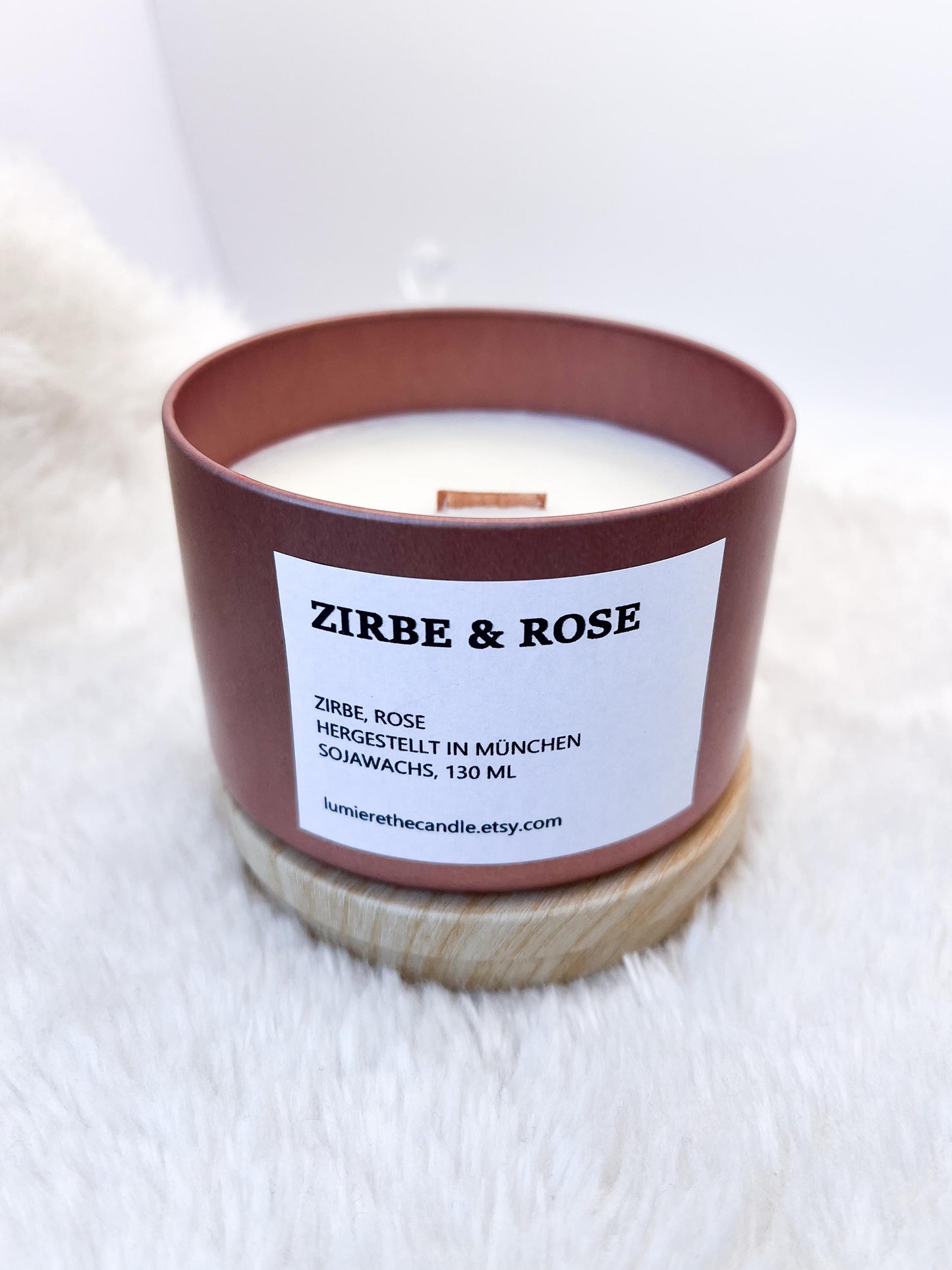 Duftkerze ZIRBE-ROSE